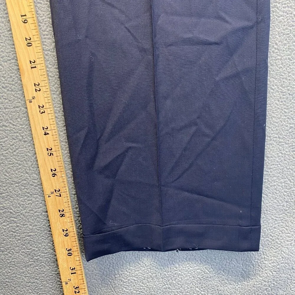 Brooks Brothers Dress Pants, Mens Size 40x32 Chino Navy Blue 88% Wool